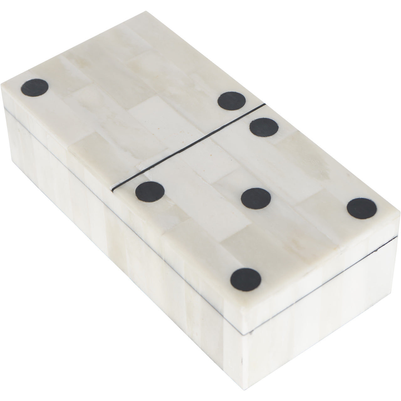 Chollerford Off White Bone Inlay Dominoes Box